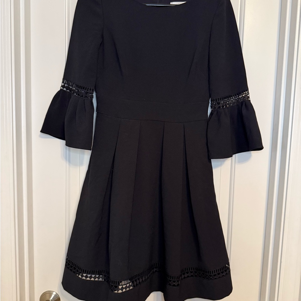 Eliza J Black Dress with Bell Sleeves Size 2